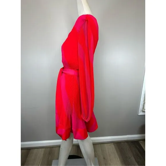 MILLY Liv Zebra Pleated Dress Size US2 $450