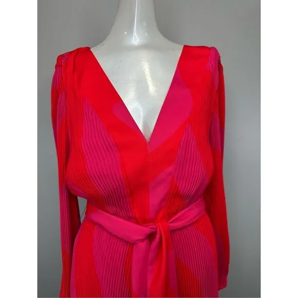 MILLY Liv Zebra Pleated Dress Size US2 $450