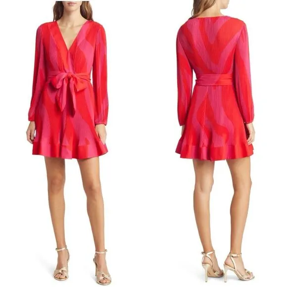 MILLY Liv Zebra Pleated Dress Size US2 $450