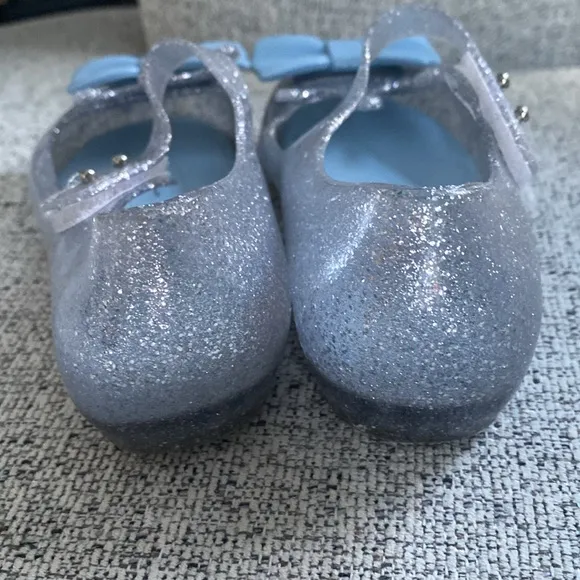 Mini Melissa Girls Crown Pattern Jelly Sandals