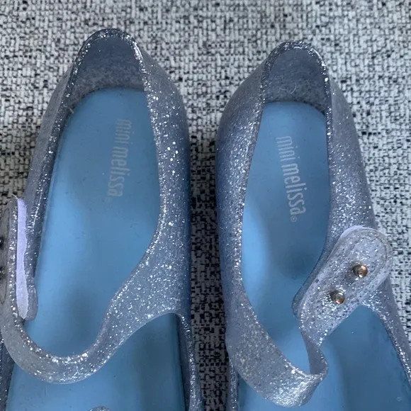 Mini Melissa Girls Crown Pattern Jelly Sandals