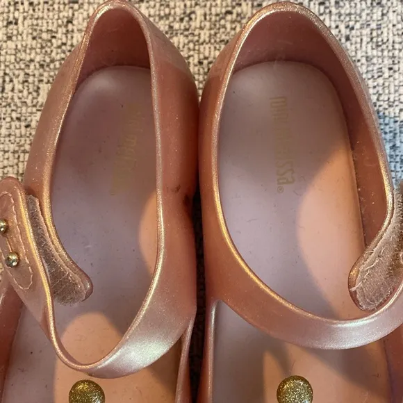 Mini Melissa Girls Crown Pattern Jelly Sandals