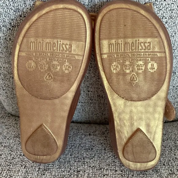 Mini Melissa Girls Crown Pattern Jelly Sandals