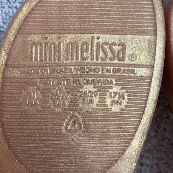 Mini Melissa Girls Crown Pattern Jelly Sandals
