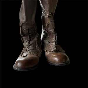 🎁Miss Albright Tan Lace Up Boots with Knee High Design and Distressed Le…