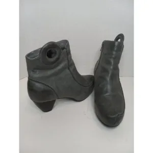 Miz Mooz 36 Grey Elf Ankle NWOT Leather Zip Classic Casual Going Out Boho Boots
