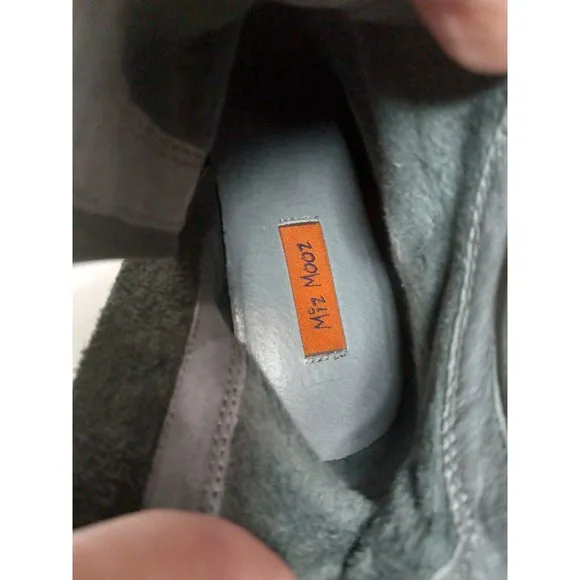 Miz Mooz 36 Grey Elf Ankle NWOT Leather Zip Classic Casual Going Out Boho Boots