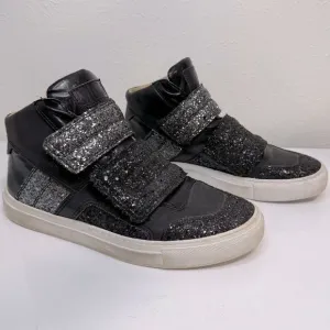 MM6 Maison Margiela Black and Silver Glitter Sneakers, Size 37 (US 6.5)