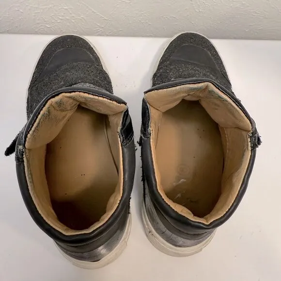 MM6 Maison Margiela Black and Silver Glitter Sneakers, Size 37 (US 6.5)