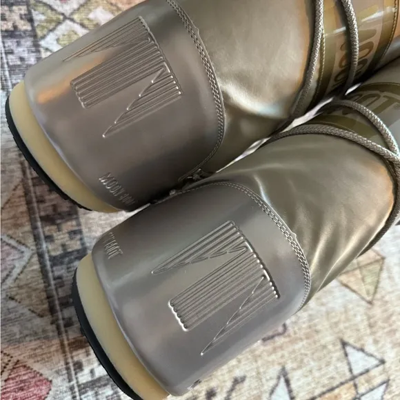 Moon Boot Tan Winter Rain Boots with Durable Sole