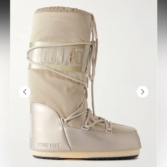 Moon Boot Tan Winter Rain Boots with Durable Sole