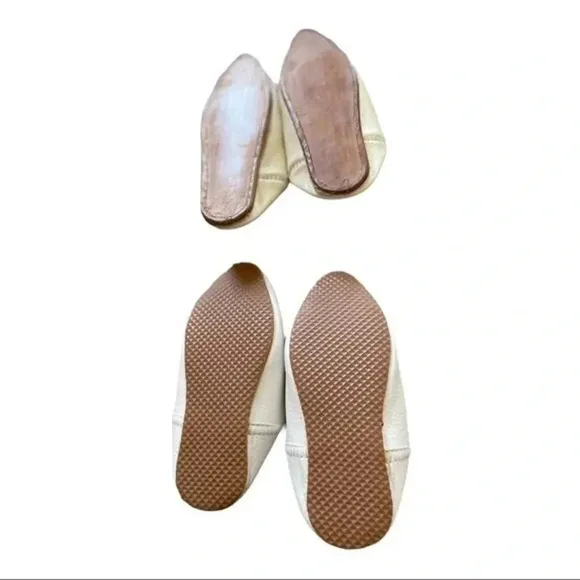 Moroccan leather kids shoes slippers mules 6-6.5