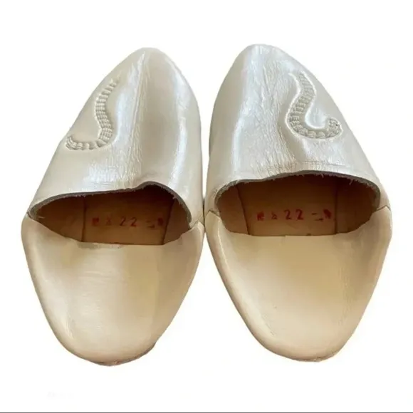 Moroccan leather kids shoes slippers mules 6-6.5
