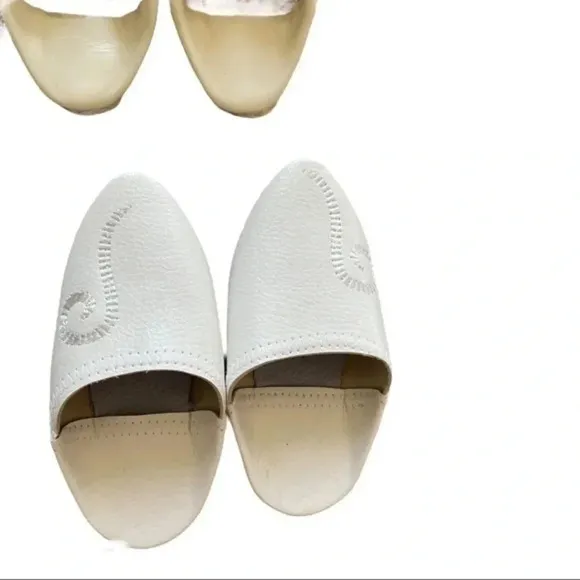 Moroccan leather kids shoes slippers mules 6-6.5