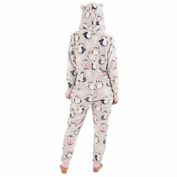 Munki Munki One Piece Hooded Pjs Onesies, 2-Pack
