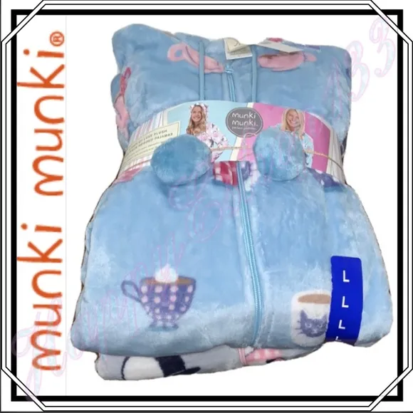 Munki Munki One Piece Hooded Pjs Onesies, 2-Pack