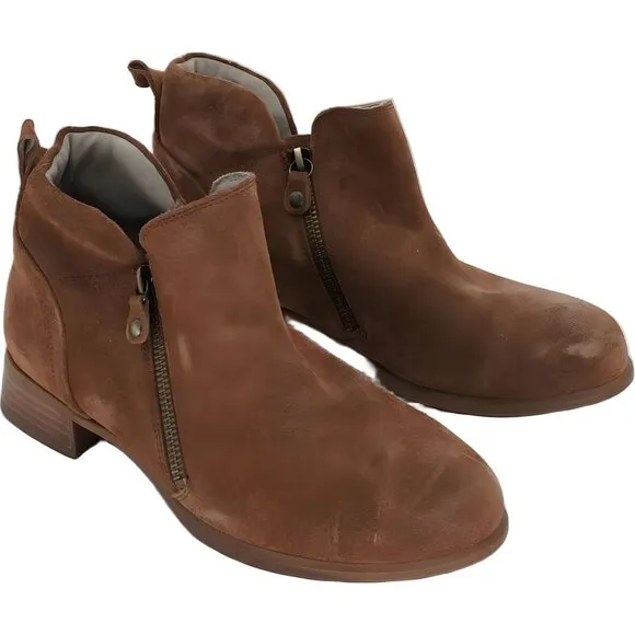 Munro Women's Neko Zip Bootie Almond Brown Boots Size 7.5