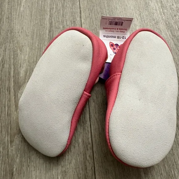 Native Shoes Kids Slippers - Pink and Red Ladybug Design
