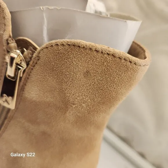 Naturalizer &quot;Flavio&quot; Bamboo Tan Platform Booties. NIB. Size 6