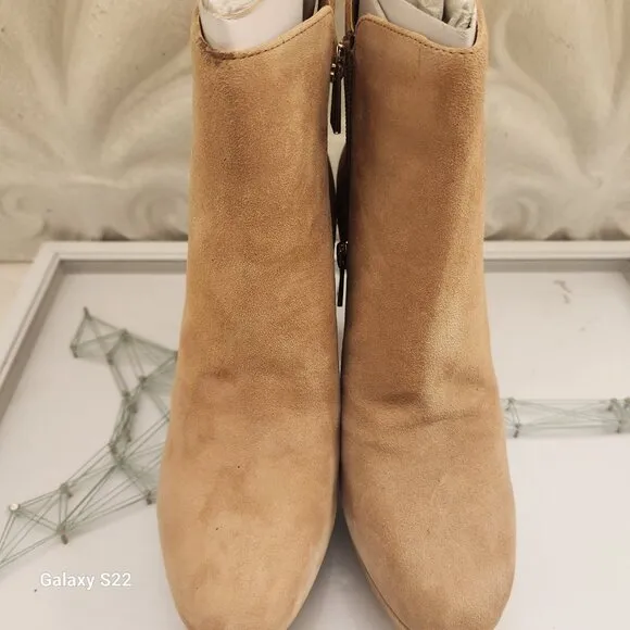Naturalizer &quot;Flavio&quot; Bamboo Tan Platform Booties. NIB. Size 6