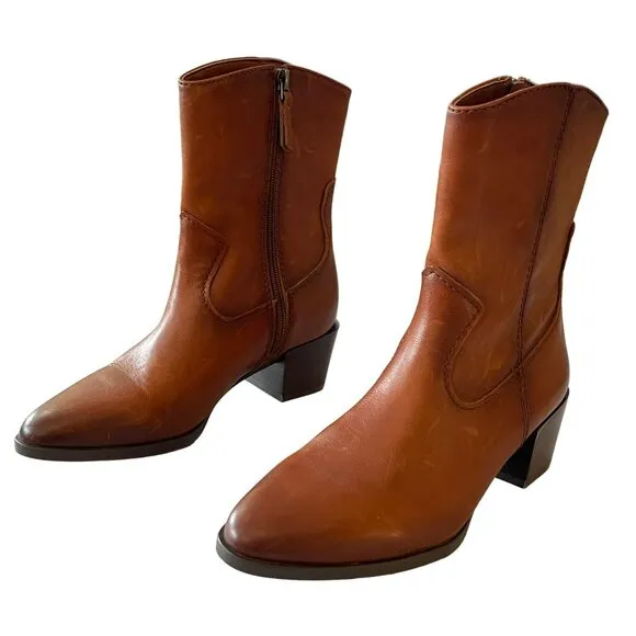 Naturalizer Brown Gaby Cowboy Boots Size 5.5 New