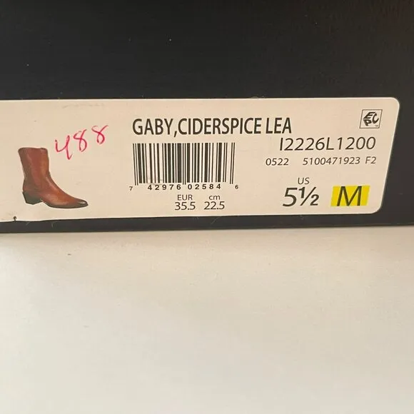 Naturalizer Brown Gaby Cowboy Boots Size 5.5 New