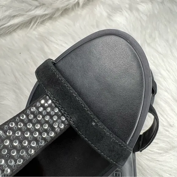 Naturalizer Farica Slide Sandals Embellished Black Size 6M