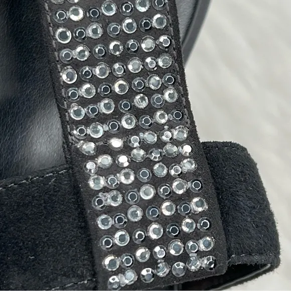 Naturalizer Farica Slide Sandals Embellished Black Size 6M