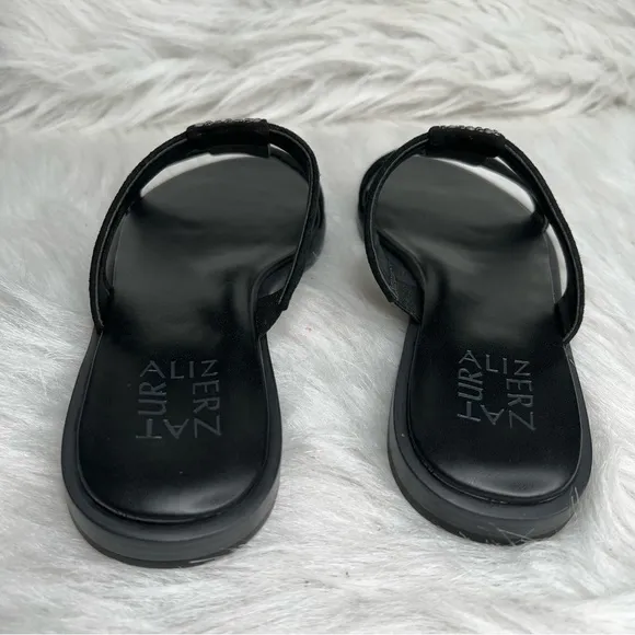 Naturalizer Farica Slide Sandals Embellished Black Size 6M