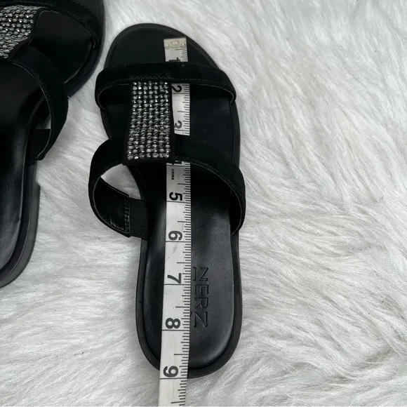 Naturalizer Farica Slide Sandals Embellished Black Size 6M