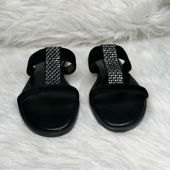 Naturalizer Farica Slide Sandals Embellished Black Size 6M