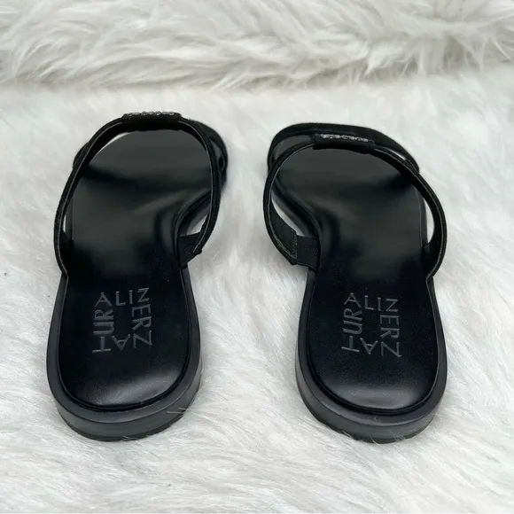 Naturalizer Farica Slide Sandals Embellished Black Size 6M