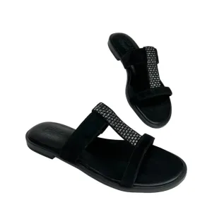 Naturalizer Farica Slide Sandals Embellished Black Size 6M