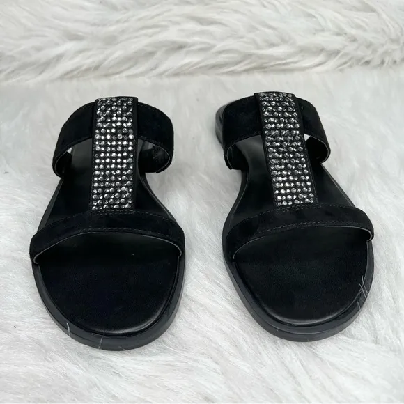 Naturalizer Farica Slide Sandals Embellished Black Size 6M