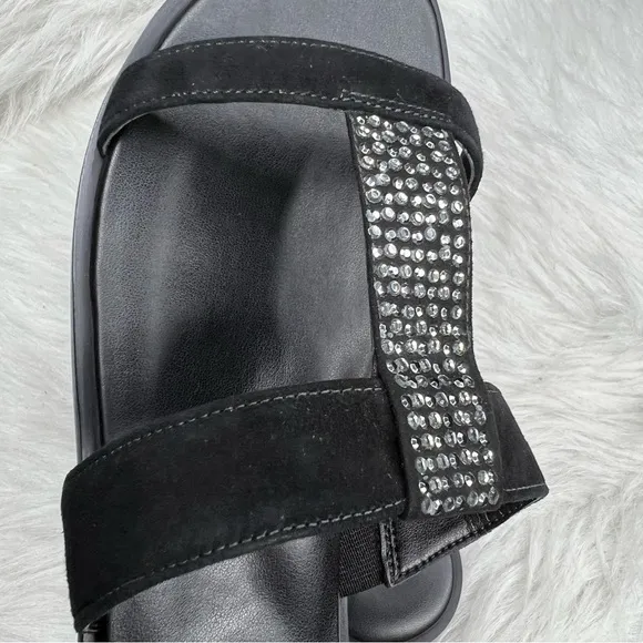 Naturalizer Farica Slide Sandals Embellished Black Size 8.5M
