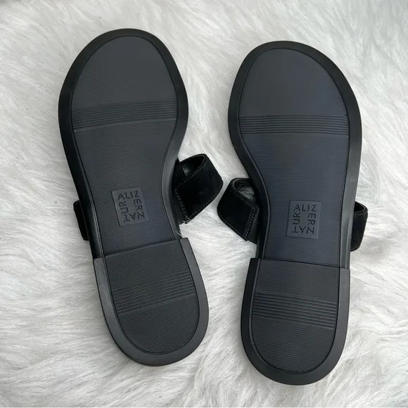 Naturalizer Farica Slide Sandals Embellished Black Size 8.5M