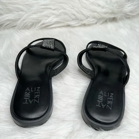 Naturalizer Farica Slide Sandals Embellished Black Size 8.5M