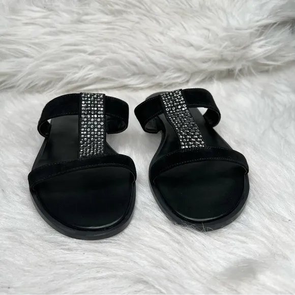 Naturalizer Farica Slide Sandals Embellished Black Size 8.5M