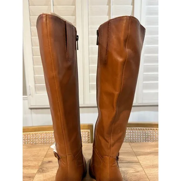Naturalizer Kalina Knee High Boot Cider Spice Leather Size 8.5 Wide NWT Comfy