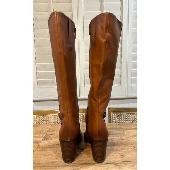 Naturalizer Kalina Knee High Boot Cider Spice Leather Size 8.5 Wide NWT Comfy