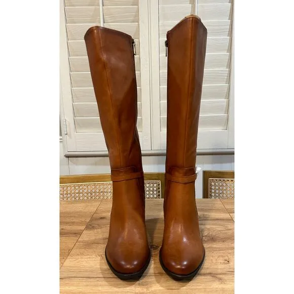 Naturalizer Kalina Knee High Boot Cider Spice Leather Size 8.5 Wide NWT Comfy