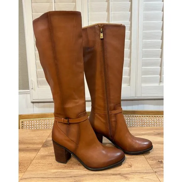 Naturalizer Kalina Knee High Boot Cider Spice Leather Size 8.5 Wide NWT Comfy