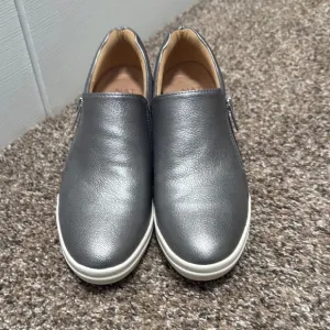 Naturalizer Silver Slip-On Sneakers