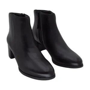 Naturalizer Womens Bay Waterproof Heeled Ankle Boot Black Leather 11 M