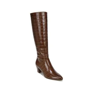 NATURALIZER Womens Brown Non-Slip Melanie Pointed Toe Block Heel Leather Boots 9
