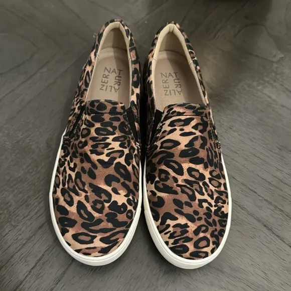 Naturalizer Women's Casual Shoes Marianne Slip On Sneakers Brown Cheeta (WIDE)