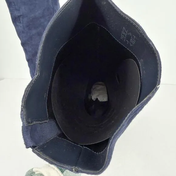 Naturalizer Womens Fenna Boots US 9M EU 40 Navy Blue Suede NWOB