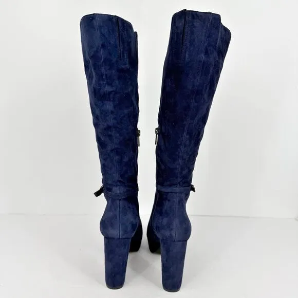 Naturalizer Womens Fenna Boots US 9M EU 40 Navy Blue Suede NWOB