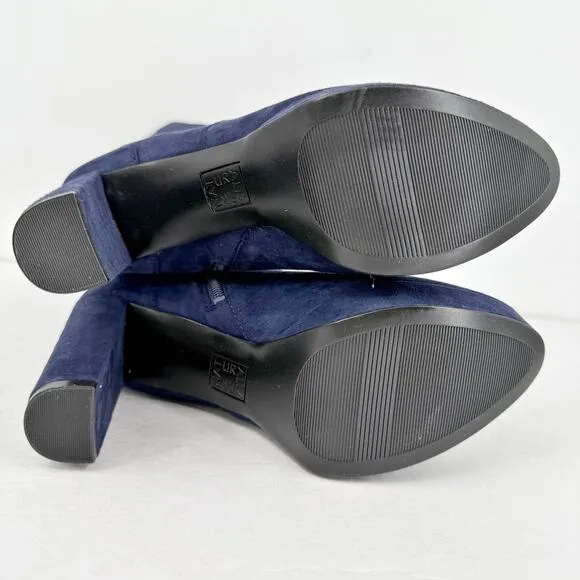 Naturalizer Womens Fenna Boots US 9M EU 40 Navy Blue Suede NWOB