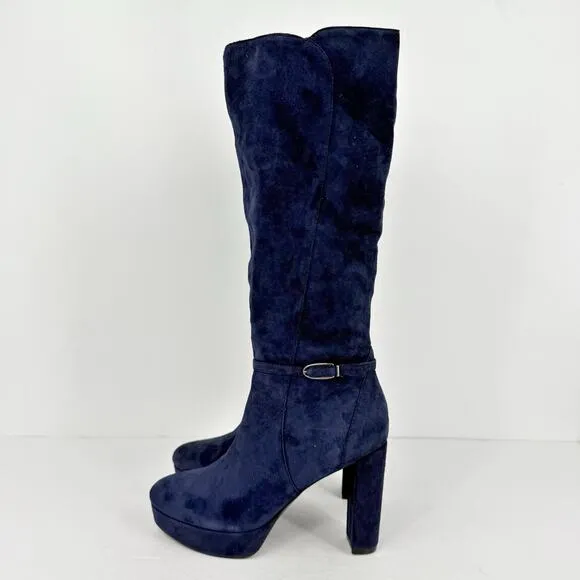 Naturalizer Womens Fenna Boots US 9M EU 40 Navy Blue Suede NWOB